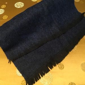 Black and Blue Wool Scarf